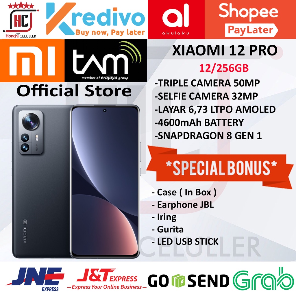 XIAOMI 12 PRO 12/256 GB GARANSI RESMI XIAOMI INDONESIA TAM