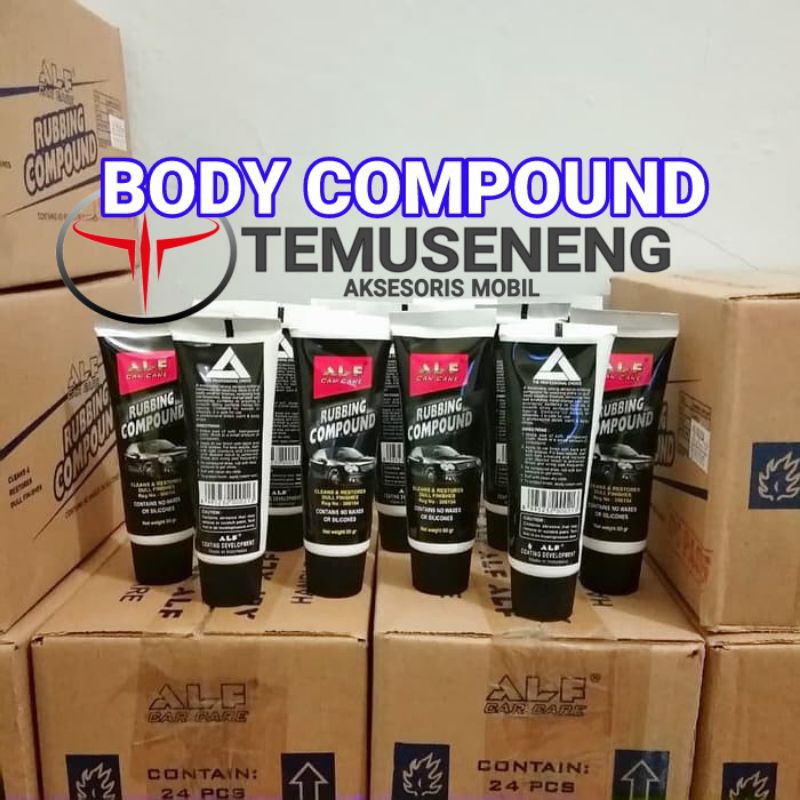 Murah ! Kompon Mobil Motor Helm Alf Rubbing Compound Poles Body Bodi Wax 50Gr