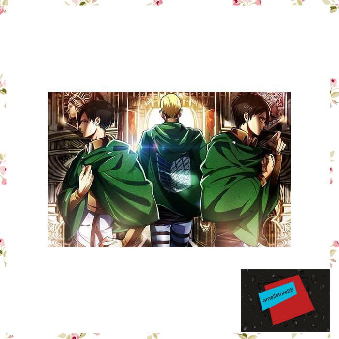 Jaket Pria parasut parka gunung Hoodie Anime Attack on titanShingeki no kyojin TR130