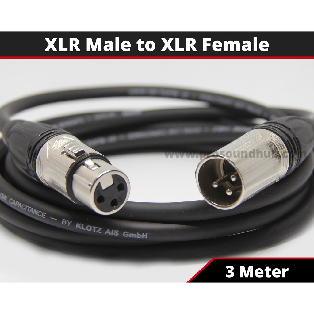 Jual Xlr Male To Xlr Female M Meter M Kabel Mic Microphone Cable