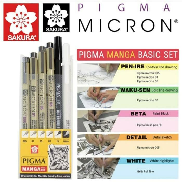 

Sakura Pigma Manga Basic Set ( Micron - FB - Gelly Roll ) Best Seller
