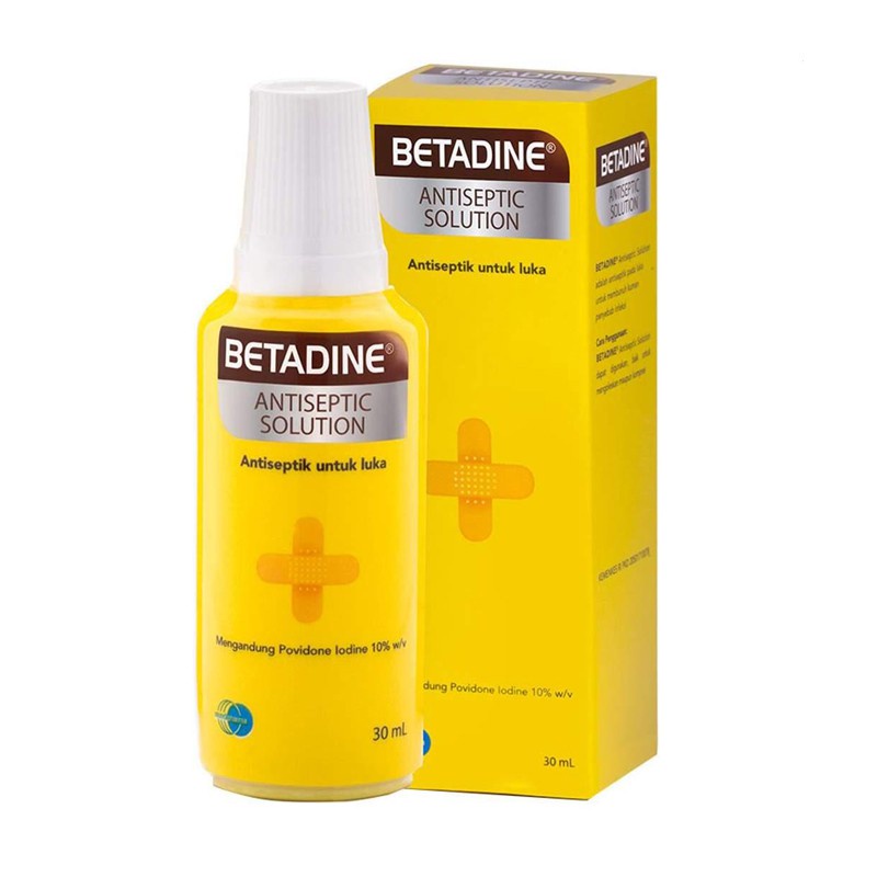 BETADINE ANTISEPTIC 30 ML &amp; 15 ML Solution - Cairan betadin Penyembuh Pembersih Luka