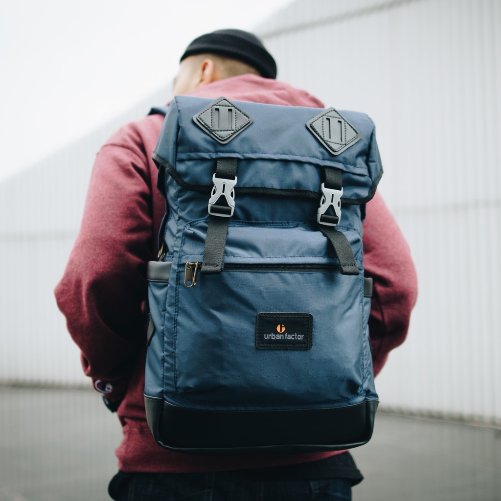 ROUTE NAVY |ManNeedMe x URBAN| Tas Ransel Pria Wanita Tas Backpack ORIGINAL