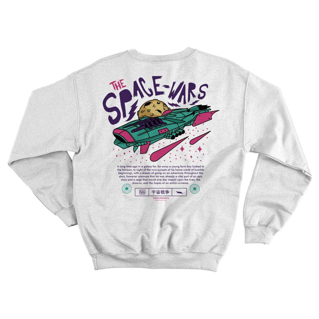 SWEATER CASUAL SPACE WAR FLEECE UNISEX PREMIUM TEBAL TERBARU,