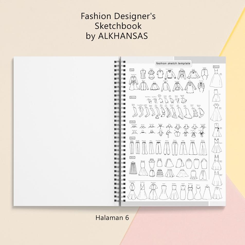

(F-Q-I-✉) Alkhansas - Buku Gambar Fashion Designer Hard Cover (Fashion Designer's Sketchbook) Volume 8 banyak diminati