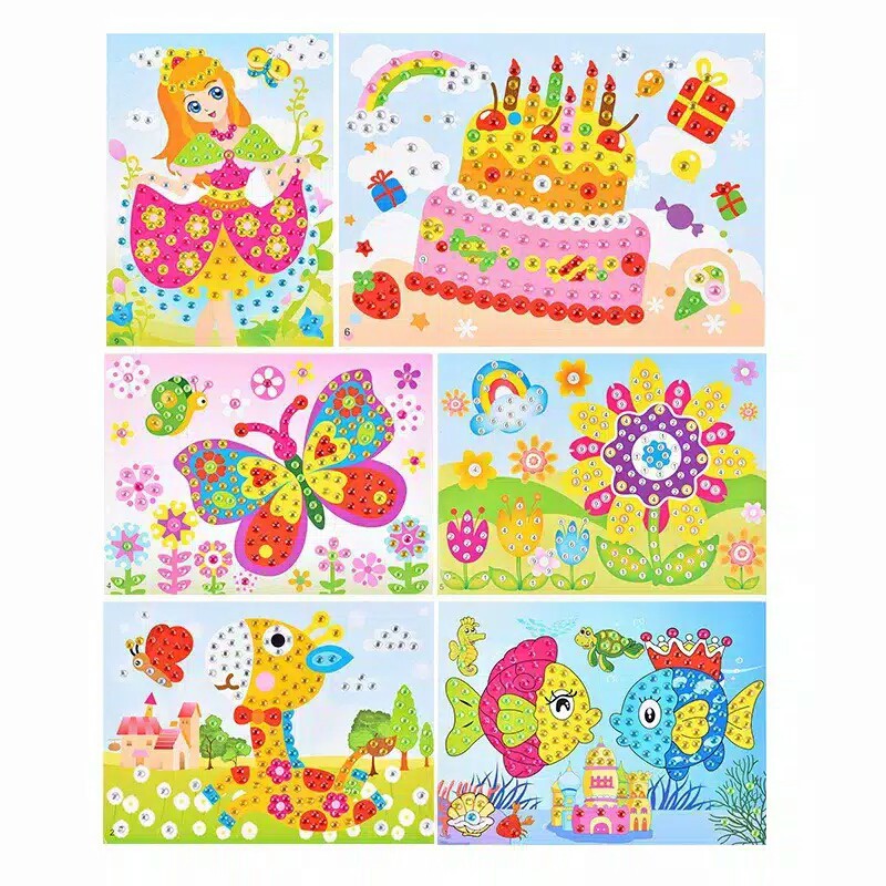 

Mainan Anak Stiker Manik Tempel Diamond Big Painting / Tempel Sticker Anak Mainan