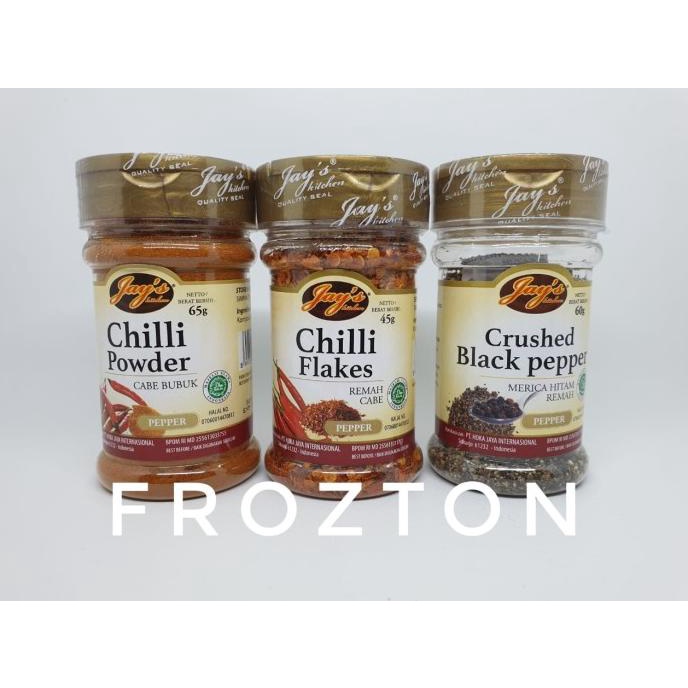 

[[COD]] Jay's Chilli Flakes Crushed Black Pepper merica hitam cabe remah jays TERBARU Kode 550