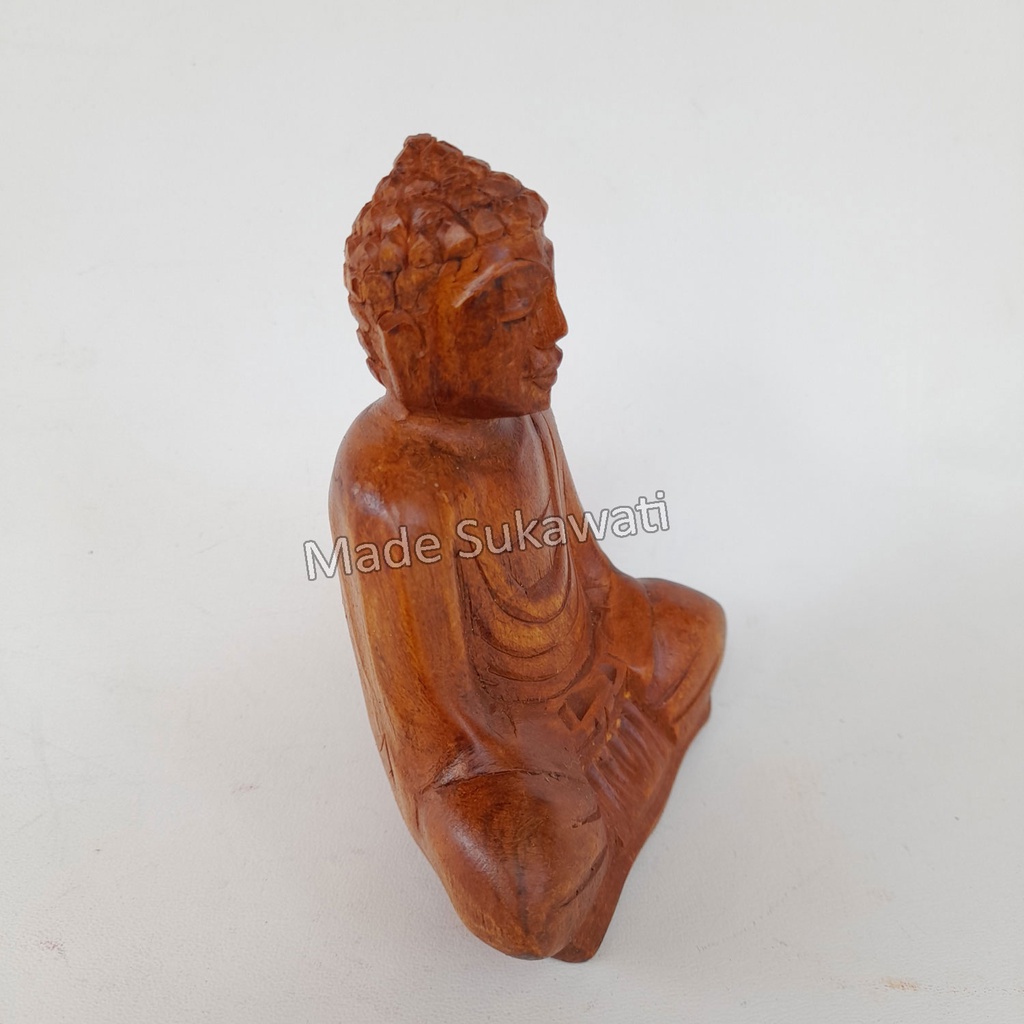 Patung Kayu Budha duduk kerajinan tangan handmade bali