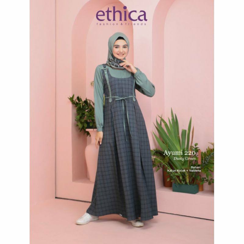 GAMIS TERBARU 2021 ETHICA AYUMI 220 DUSTY GREEN