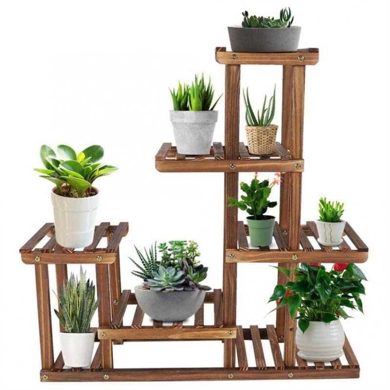 Rak Tempat Pot Tanaman Minimalis Bahan Kayu