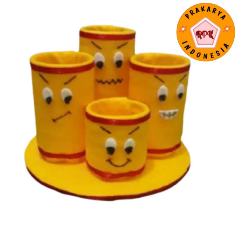 Prakarya botol bekas paket, tempat pensil carakter