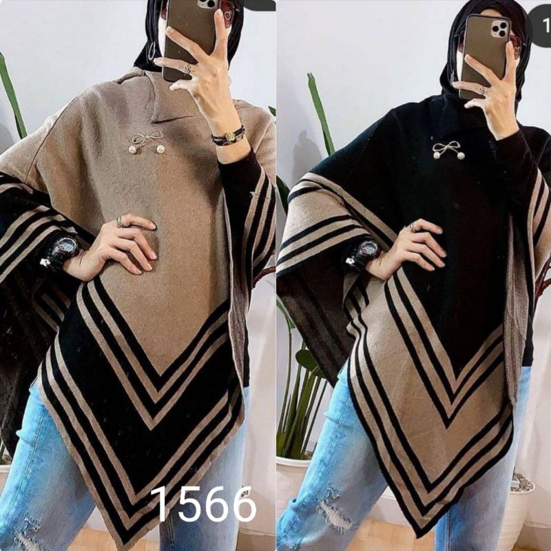 Atasan Poncho Rajut Import 1566