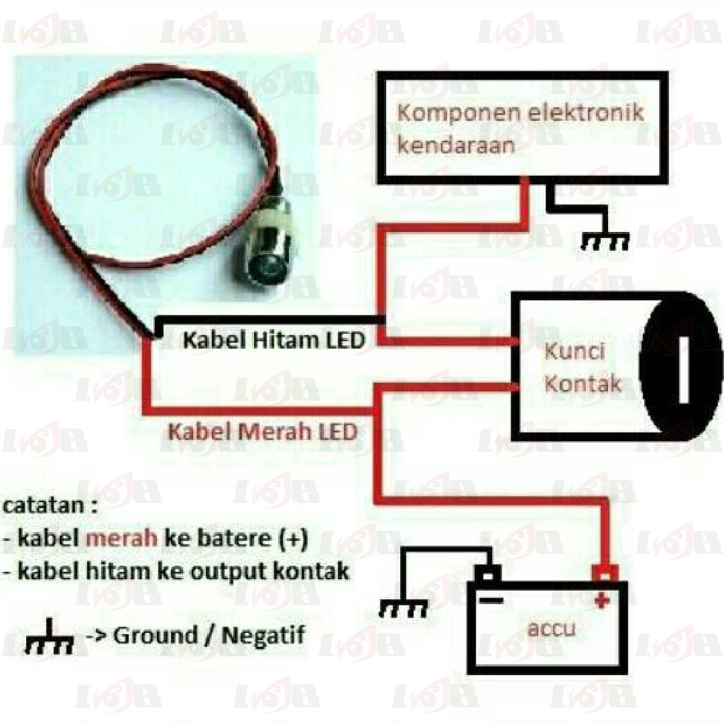 Fake Alarm Palsu Led Kedip 12v Anti Maling Curi Motor Pencurian Mobil