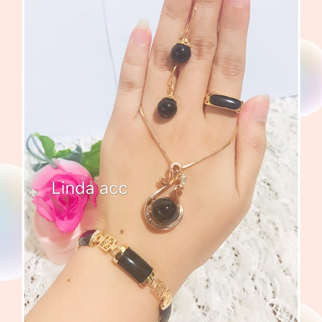 set giok anting giok asli gelang rantai giok asli 8