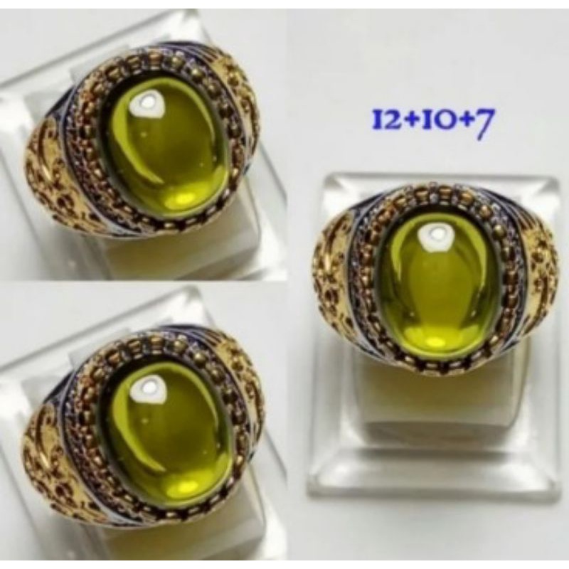 cincin batu peridot minimalis