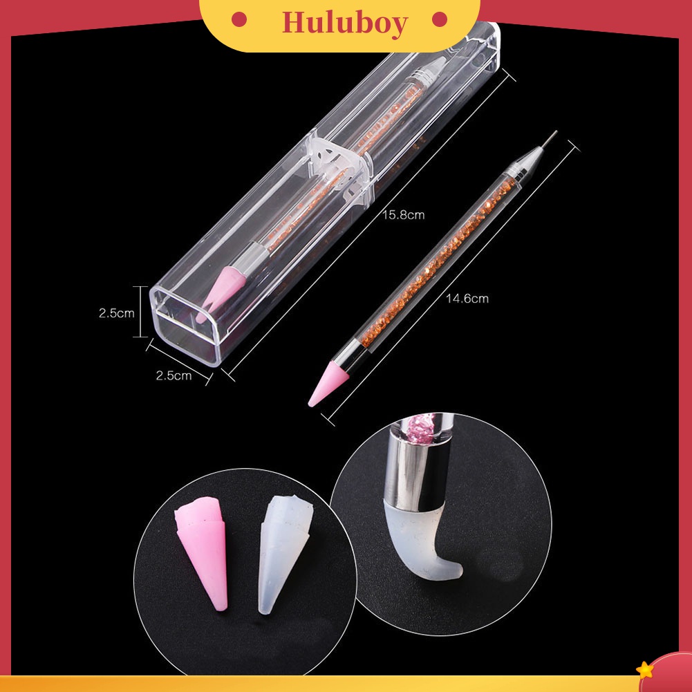 Huluboy Huluboy♡ Pen Dotting Berlian Imitasi Kepala Ganda Untuk Nail Art