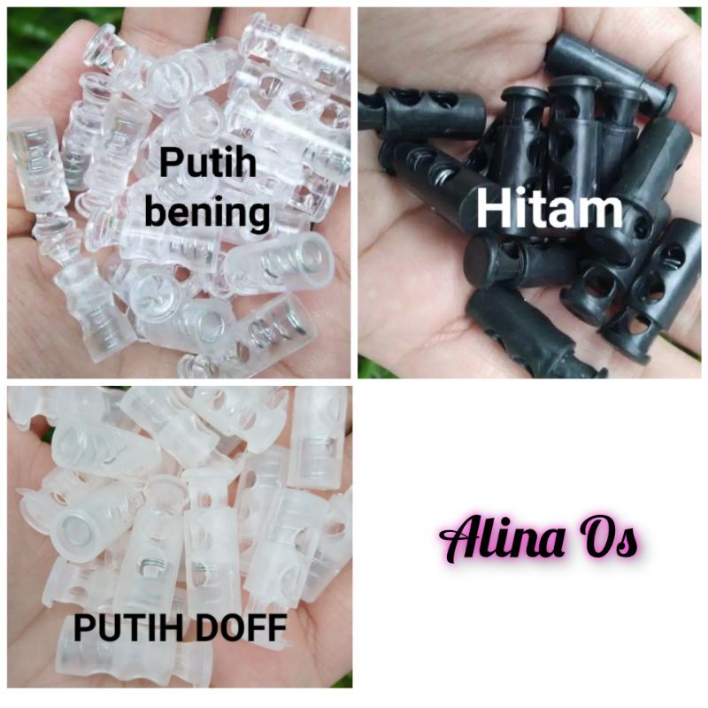 STOPPER TABUNG BENING DAN HITAM MINI 2 LUBANG