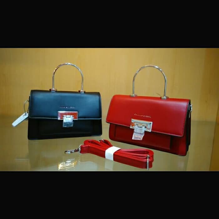 TAS WANITA 1589 MERAH&HITAM