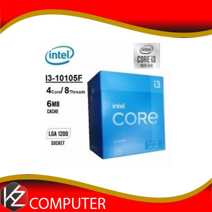 Intel Core i3 10105F 3.6Ghz Up To 4.3Ghz - Socket LGA 1200