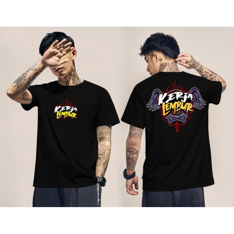 Baju kaos Distro Terbaru Kerja Lembur / Baju kaos kekinian / kaos viral 2021