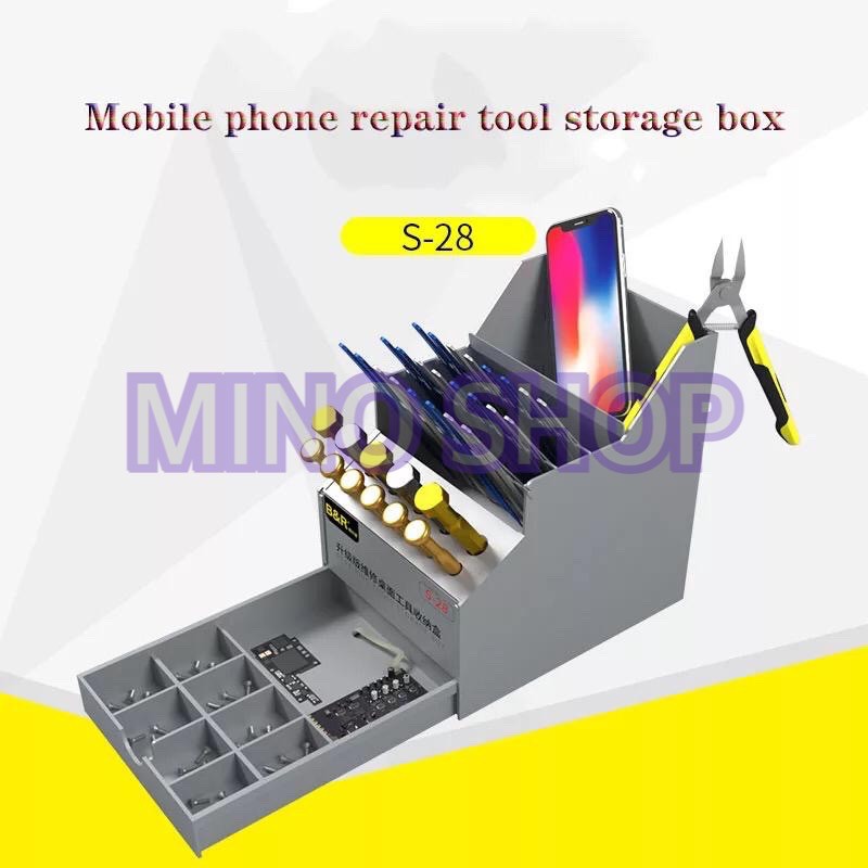 REPAIR TOOL STORAGE BOX B&amp;R S-28 SPAREPART HANDPHONE