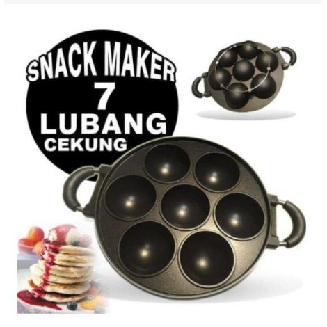 [DOYANJAJAN] -  HAPPY CALL Cetakan Martabak Mini/SnackMaker 7 Lubang Cekung