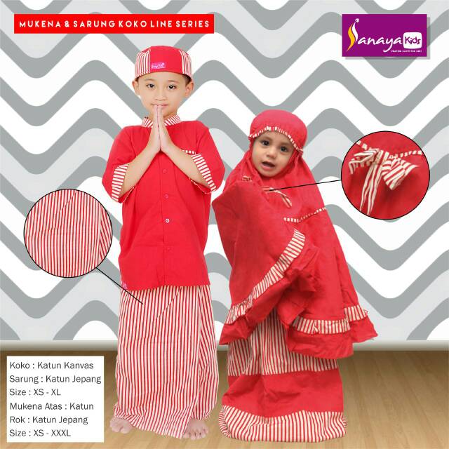 KOKO SANAYA KIDS // KOKO ANAK // KOKO LINE MERAH