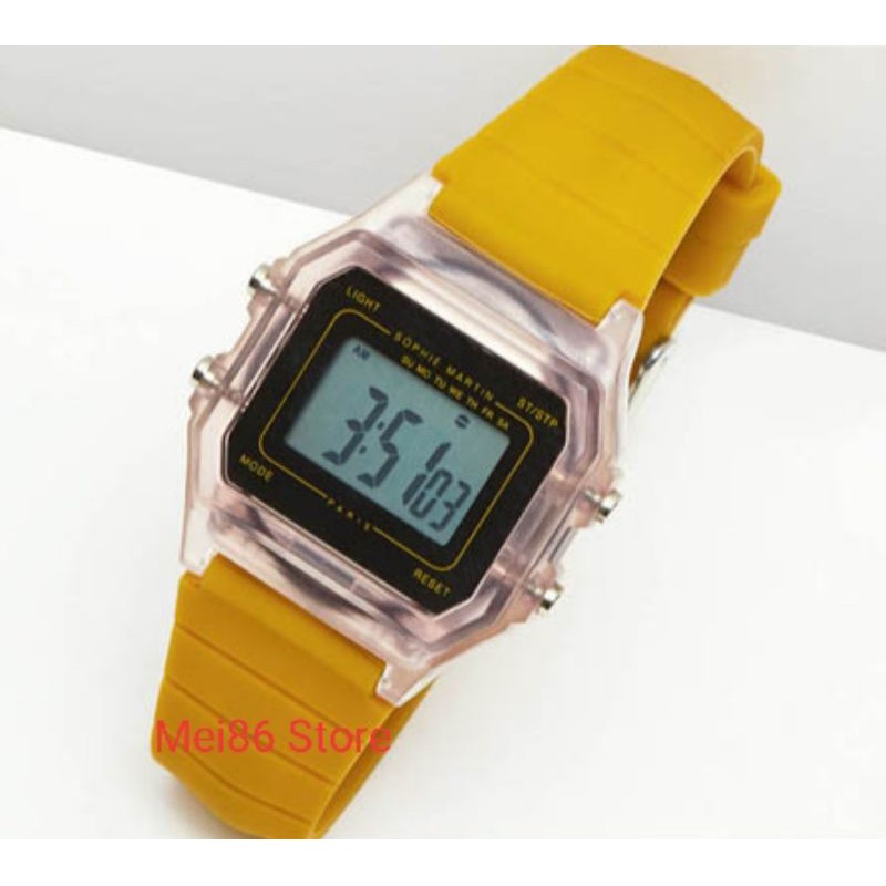 Mei86 / Momo / Anti Air 3 ATM Sophie Martin Paris Jam Tangan Digital Wanita