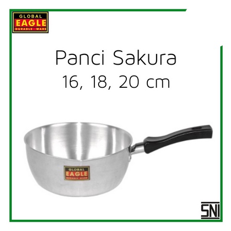 Panci Sakura  / Panci Mie / Panci Mie Rebus / Panci Masak Air / Panci Susu TUTUP GLOBAL EAGLE