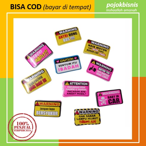 10 PCS STIKER MOTOR MOBIL / STICKER TULISAN UNIK LUCU / STIKER MOTOR KEREN