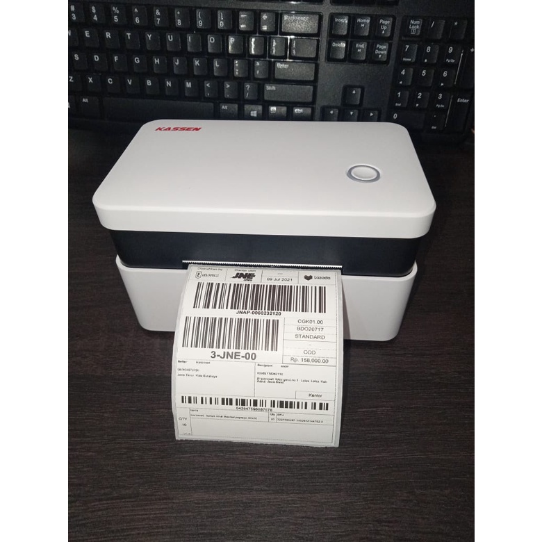 Kassen DT360 Printer Barcode Label Thermal 80mm USB BLUETOOTH Cetak Sticker Thermal Resi Pengiriman DOP DT-360 Stiker Nama Harga Barang DT 360 Plus Holder