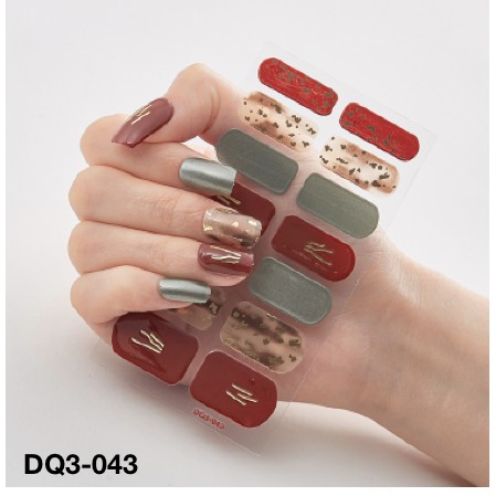 14Pcs/Stiker Kuku Murah / Nail Art Sticker / Nail Art Stiker DQ Series Premium V2