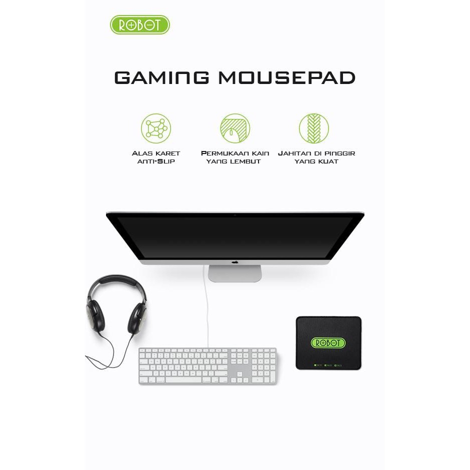 MousePad ROBOT MP01 Gaming MousePad Alas Karet Anti Slip Tidak Licin