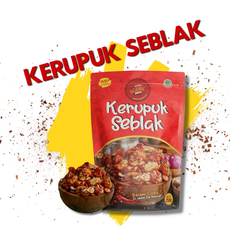 250 GR KERUPUK SEBLAK DAUN JERUK PEDAS