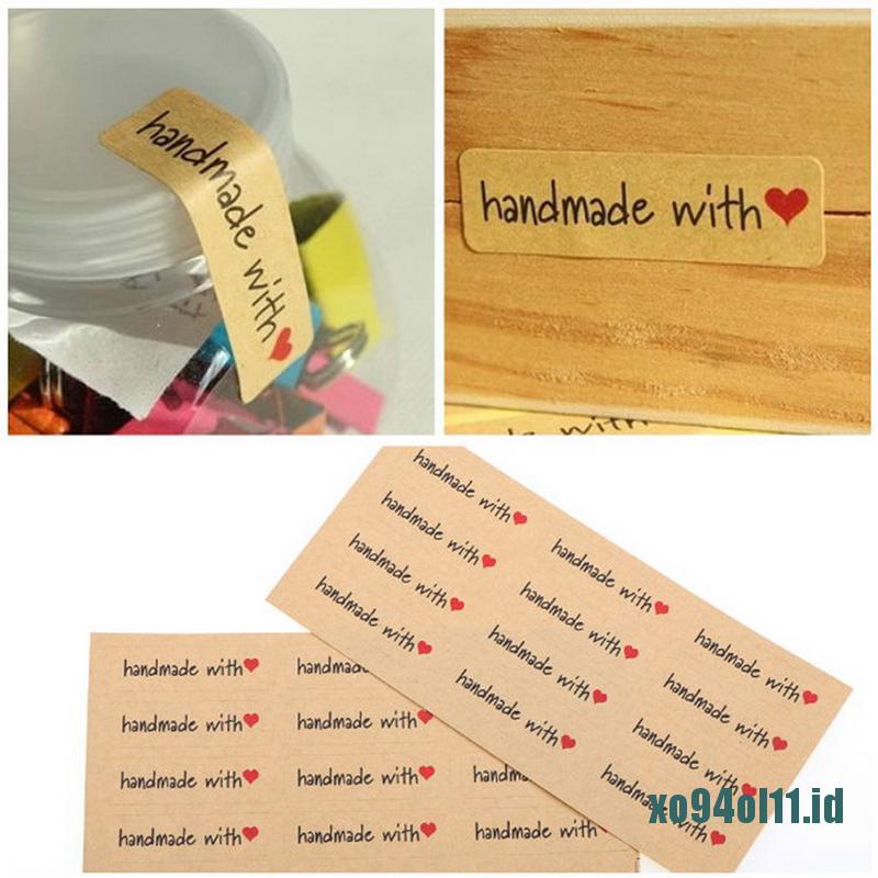 &lt;XO94&gt;120PCS DIY Kraft Sealing Stickers Paper Crafts Hand Made Label Packaging Sticker