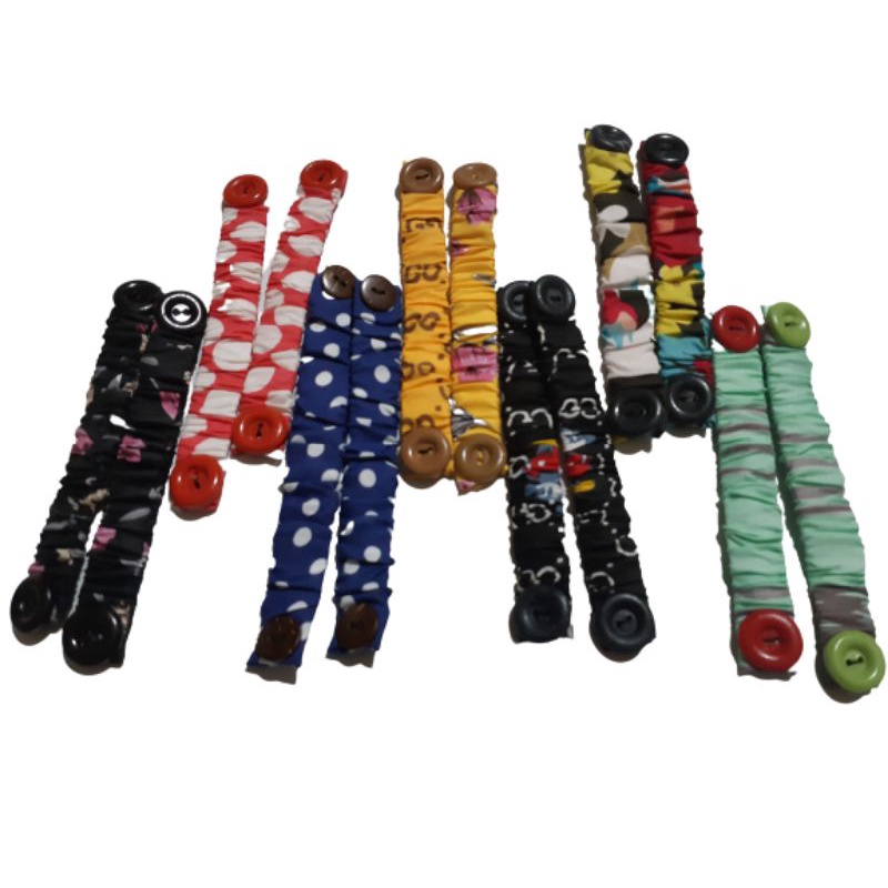 12 PCS KONEKTOR MASKER HIJAB MOTIF (RANDOM)