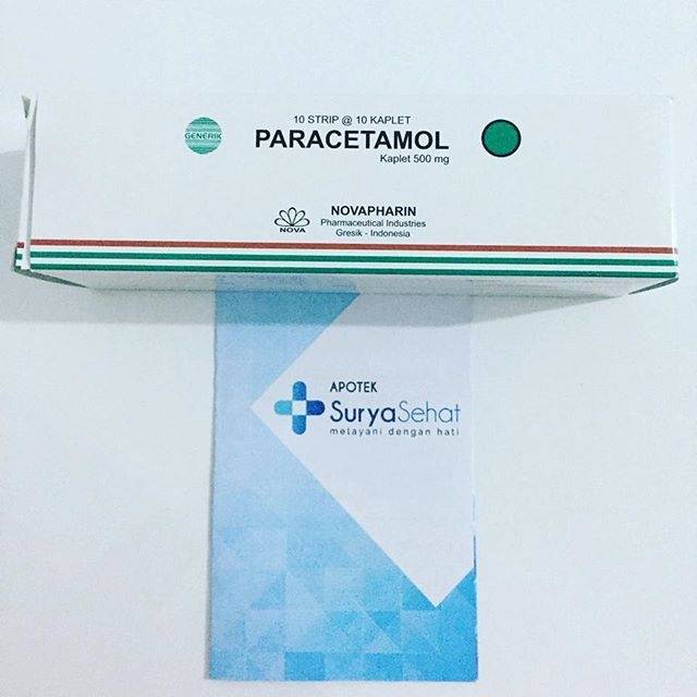 Paracetamol 500mg Generik 1 strip isi 10 kaplet Nyeri, Demam, Pusing hilang!