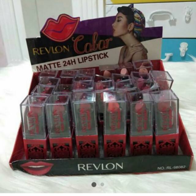 Lipstik revlon color matte casing merah NO.RL 98082