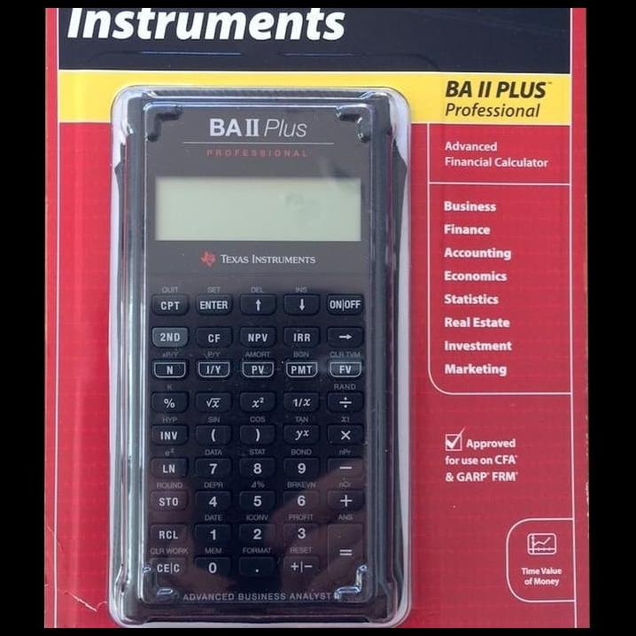 

Texas Instruments Ba Ii Plus Professional -Kalkulator Keuangan Finance