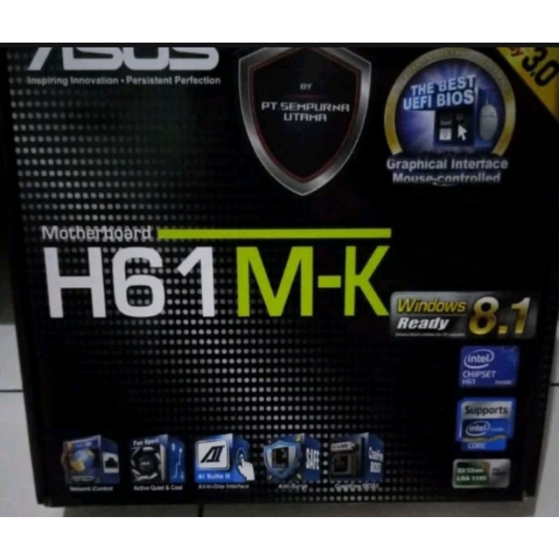 mainboard asus H61M-K Ram 8Gb