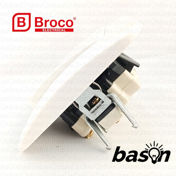 BROCO Galleo White / Putih G162 | Saklar 2 Gang 1 Way Switch