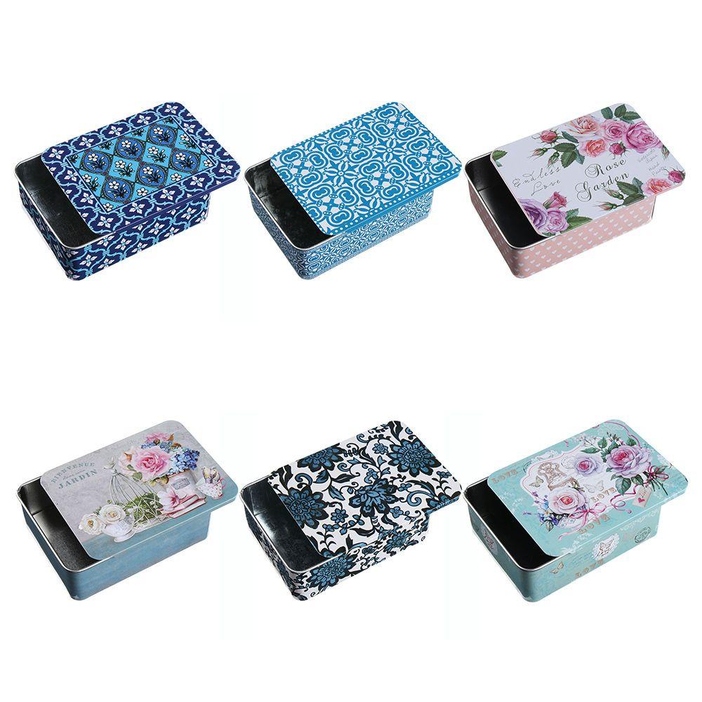 TOP Kotak Push-Pull Portable Gaya Eropa Organizer Kosmetik Wadah Perhiasan Kecil Pill Cases