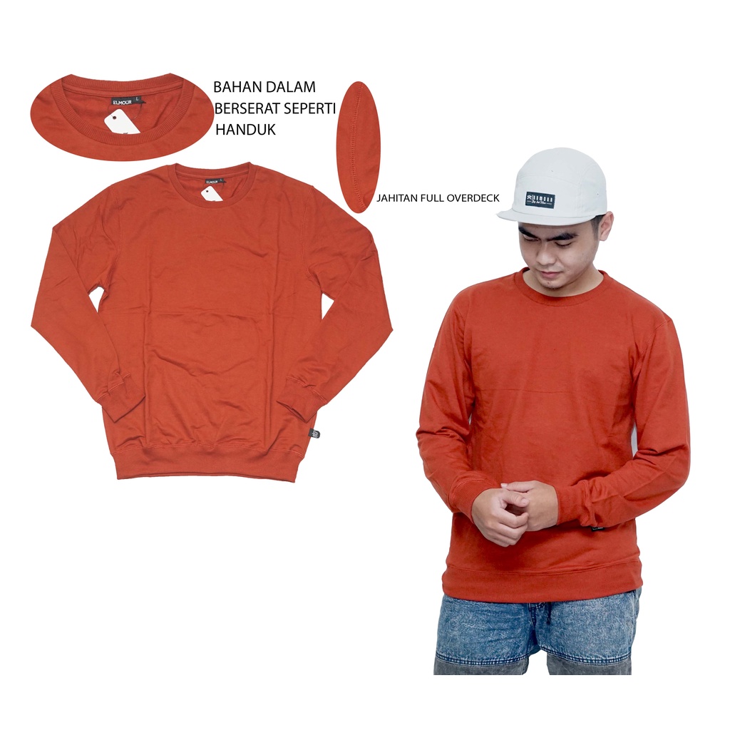 SWEATER OBLONG POLOS CREWNECK BABYTERRY PRIA DAN WANITA