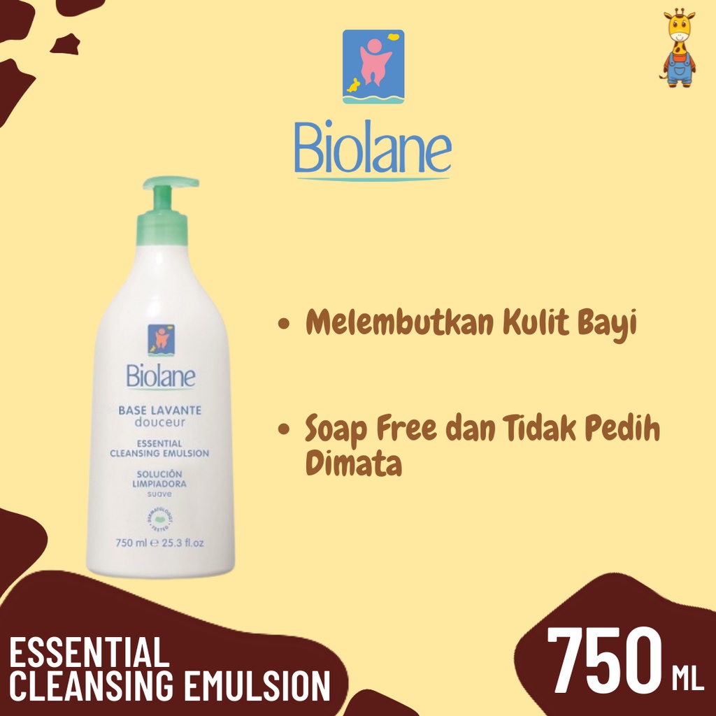 Biolane Essential Cleansing Emulsion 200ml &amp; 750ml