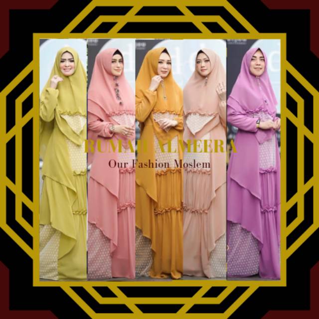 63.ARALIZA SALE ✔BAJU GAMIS SYARI SET KHIMAR GAMIS REAL PICT VIDEO ORIGINAL ALMEERA GLZ