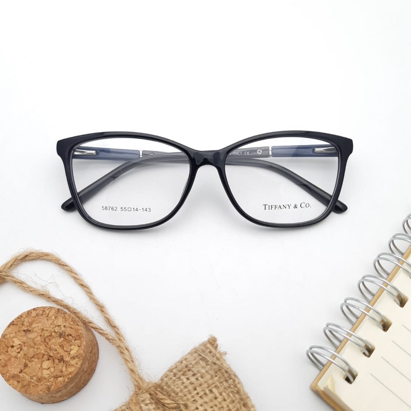 Frame Kacamata Cat eye atena 58762 Fashion cewek trendi kacamata antiradiasi uv gaya simple keren