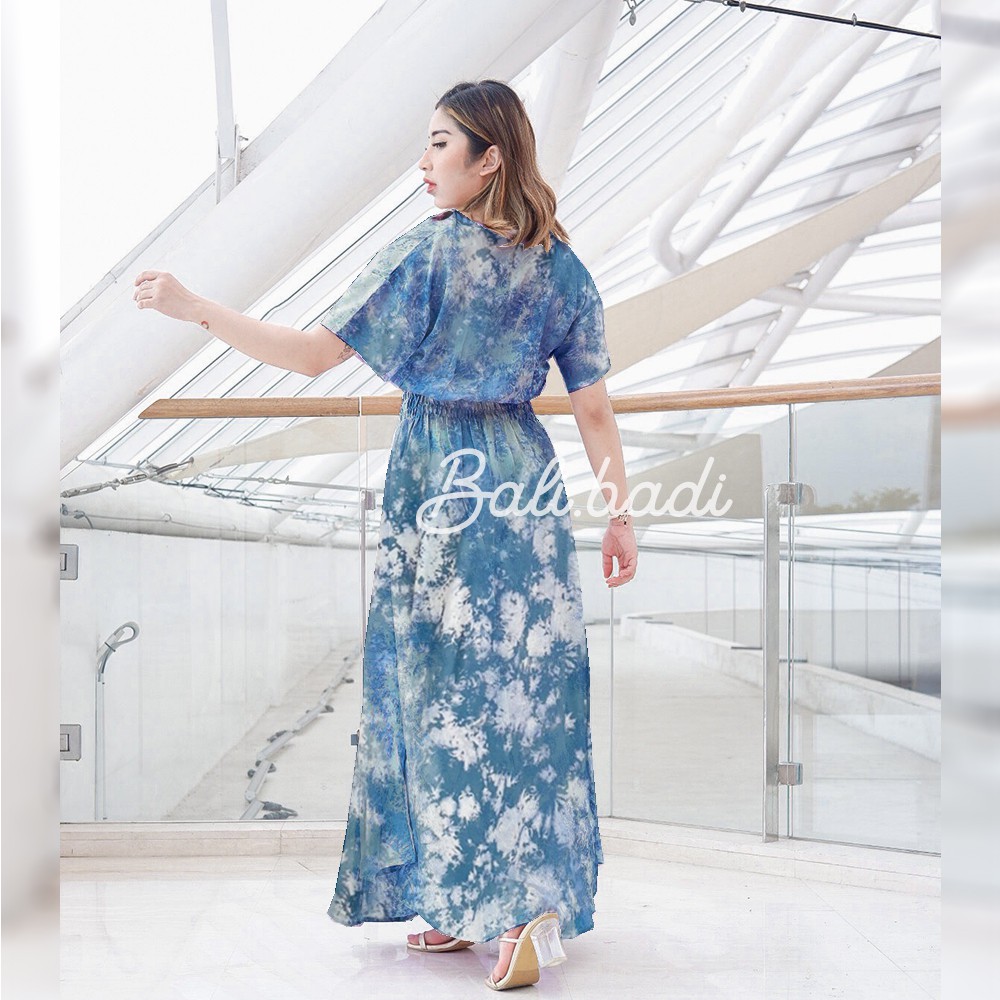 LONG DRESS TIE DYE BALI MOZA PANJANG /DASTER TIEDYE BALI