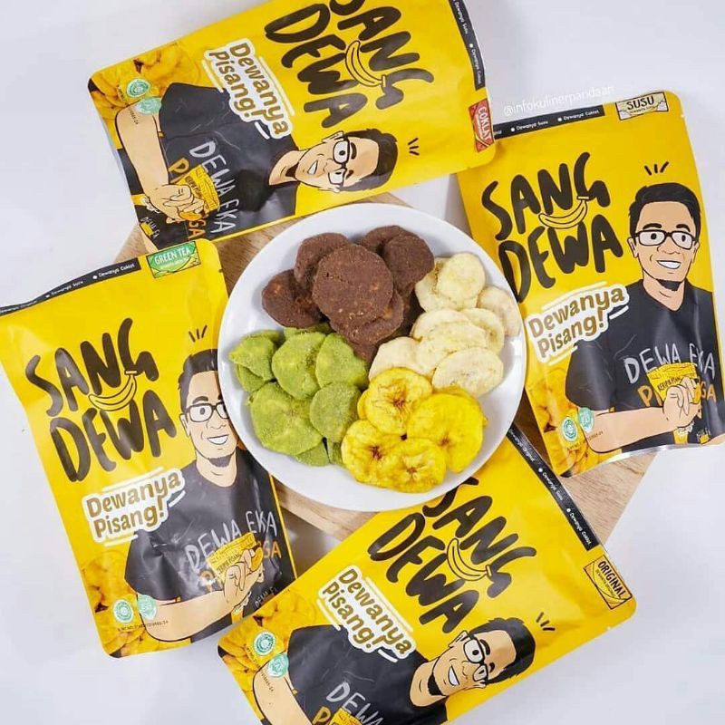 

Sangdewa Keripik Pisang Rasa Original Cokelat Susu Green Tea Snack Sehat