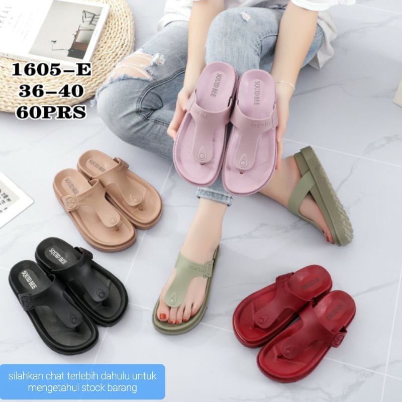 SANDAL JEPIT JELLY POLOS KARET ELASTIS WANITA MODEL TERBARU SIMPLE