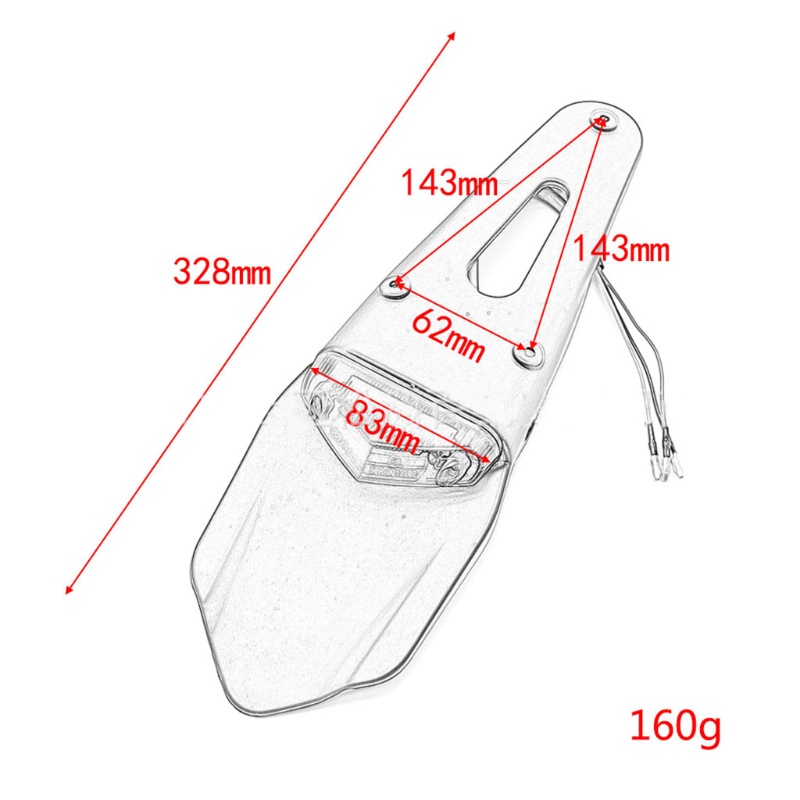 Cre Lampu Rem Belakang LED Universal Untuk Enduro CR EXC WRF